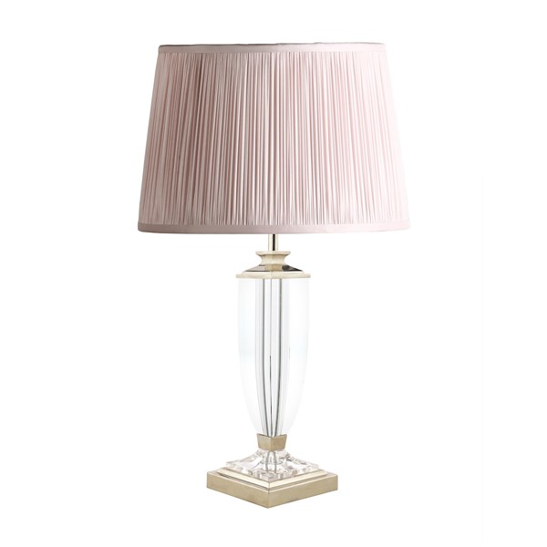 (image for) Laura Ashley Carson Medium table Lamp Polished Nickel & Crystal Base Only